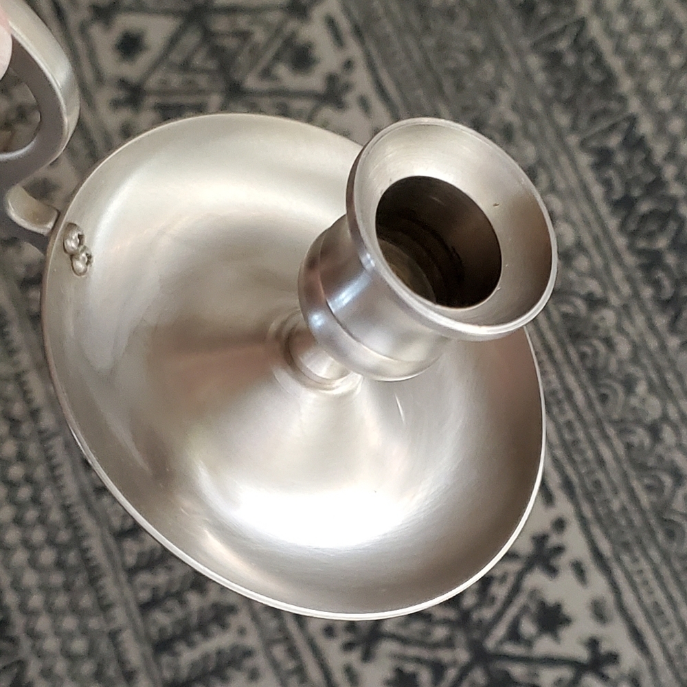 Vintage Early American Pewter Candle Stick Holders, Set of 2, EUC - Picture 10 of 15